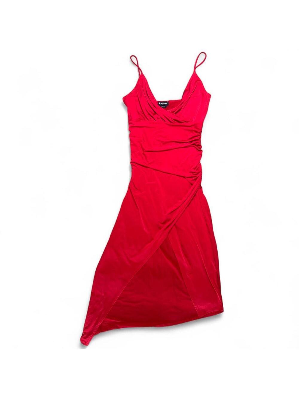 Vintage Bebe Asymmetrical Red Y2K Dress